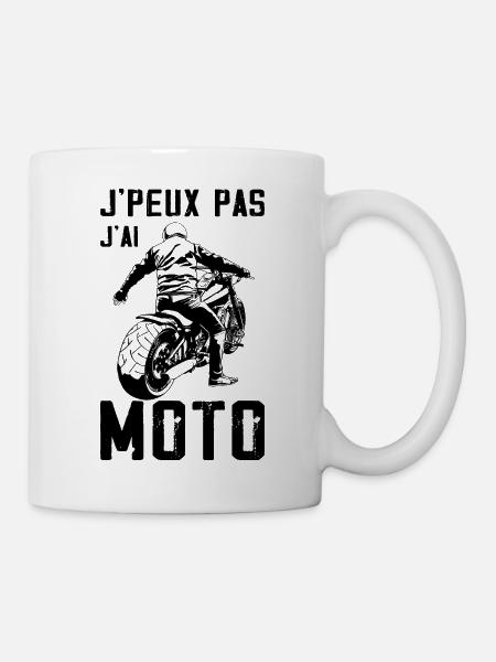J'Peux Pas J'ai Moto - Motard - Mug blanc - blanc