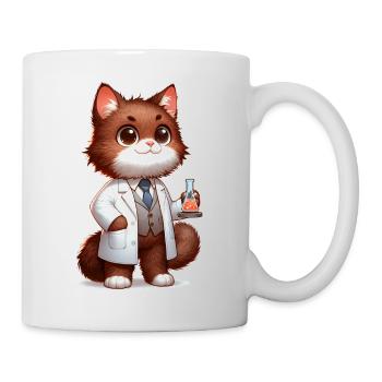 Cute Cat Scientist - Tasse - Weiß - Rechts