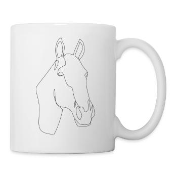 Pferdekopf Daci - Tasse - Weiß - Rechts