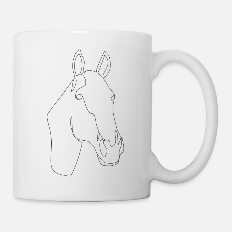 Pferdekopf Daci - Tasse - Weiß