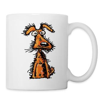 Chien funky - Mug blanc - blanc - Droite