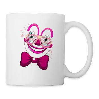 clown, rose, lunettes de soleil, carnaval, précis, alaaf - Mug blanc - blanc - Droite