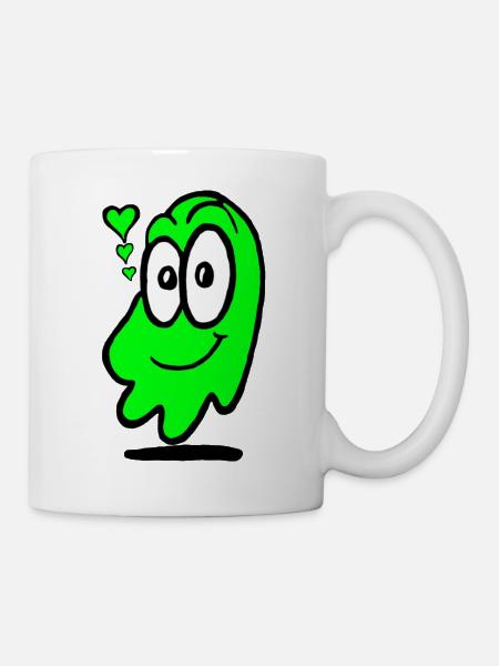 Love Ghost Grün - Tasse - Weiß