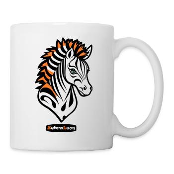Adaptives ZebraLeon - Illustration mit Text - Tasse - Weiß - Rechts