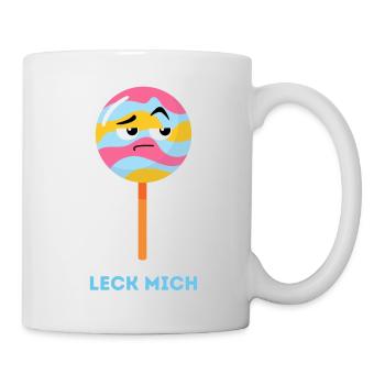 Leck mich - Mürrischer Lolli - Tasse - Weiß - Rechts