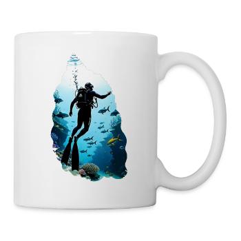plongée sous marine - Mug blanc - blanc - Droite