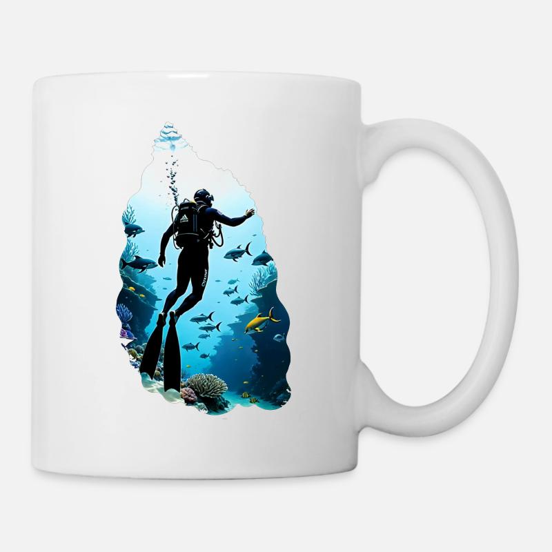 plongée sous marine - Mug blanc - blanc