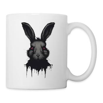 Dunkler Hase - Tasse - Weiß - Rechts