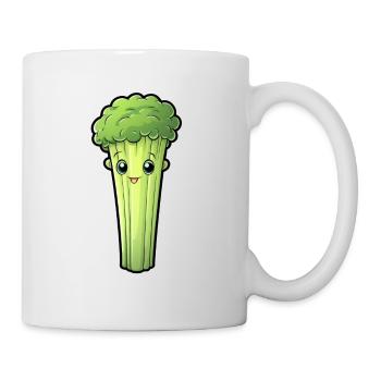 Staudensellerie oder Stangensellerie Kawaii - Tasse - Weiß - Rechts