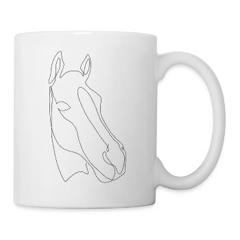 Pferdekopf Panny - Tasse - Weiß - Rechts