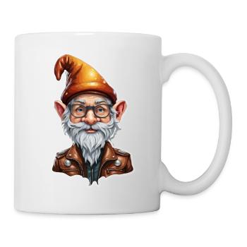Gartenzwerg / Märchenland / Kobold / Gnom / Logo - Tasse - Weiß - Rechts