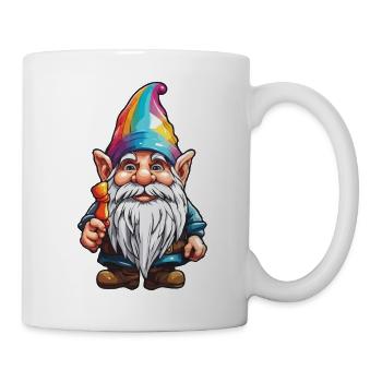 Gartenzwerg / Märchenland / Kobold / Gnom / Logo - Tasse - Weiß - Rechts