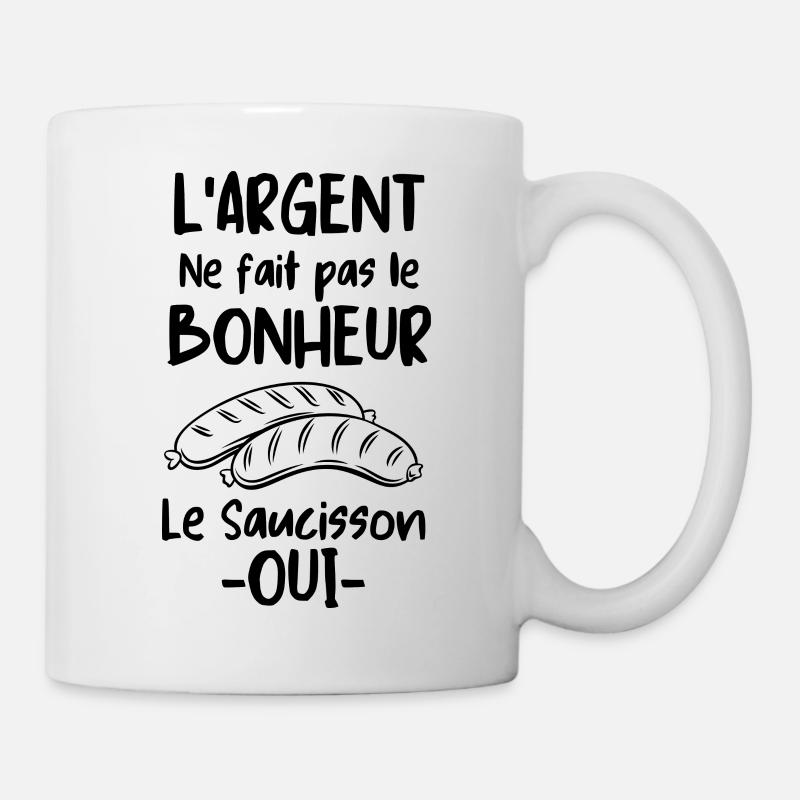 Le saucisson fait le bonheur - Mug blanc - blanc