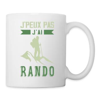 Je Peux Pas J'ai Rando - Mug blanc - blanc - Droite