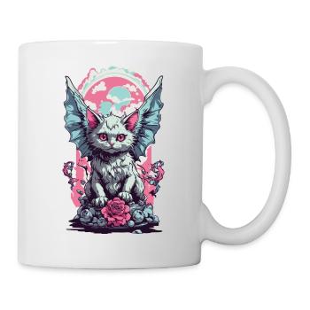 Aile Goth chat Pastel gothique esthétique - Mug blanc - blanc - Droite