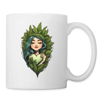 Heart for Plants Hipster Streetwear Design - Mug - white - Right