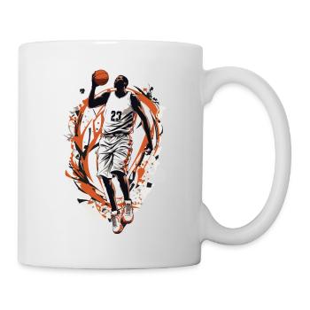 Dynamic Basketball Free Throw Basketball Player - Mug - white - Right