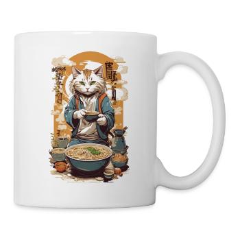 Soupes Ramen pour chats amour Kanji Style affiche Design - Mug blanc - blanc - Droite