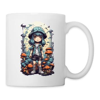 Psychedelic Adventure Anime Forest Mushroom Design - Mug - white - Right