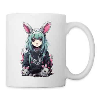 Anime Bunny gothique e-Girl Vintage Design - Mug blanc - blanc - Droite