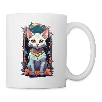 Conception esthétique de chat gothique mignon - Mug blanc - blanc - Droite