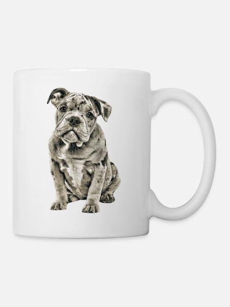 OLD ENGLISH BULLDOG Dog Dogs Bulldog - Mug - white