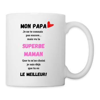 Pregnancy Announcement Gift Future Dad - Mug - white - Right