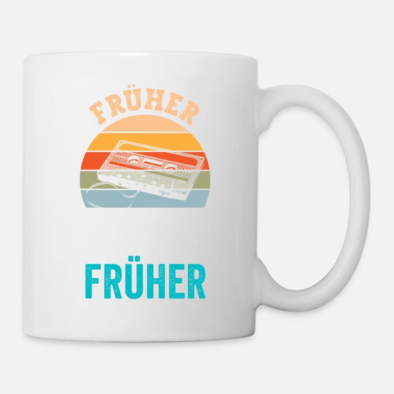 Kasette Old School Retro - Tasse - Weiß