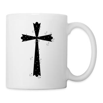 Kreuz mit weissen Flecken > Vectorgrapic - Tasse - Weiß - Rechts
