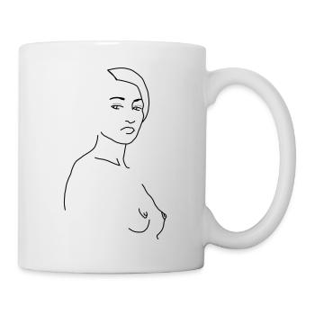Minimalistischer Lineart – Akt von Vanessa Keen - Tasse - Weiß - Rechts