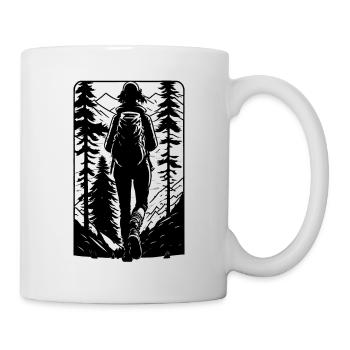 Hiking in nature - Mug - white - Right