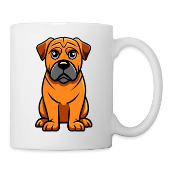 Protective Bullmastiff Digital Art - Mug - white - Right
