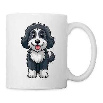 Verspielter portugiesischer Wasserhund - Tasse - Weiß - Rechts