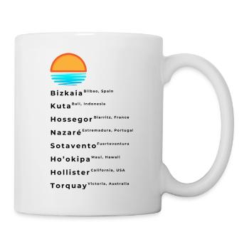 Popular Surf Spots List - Mug - white - Right