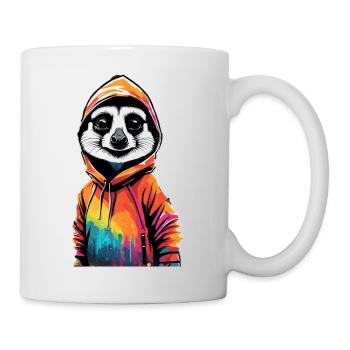 Cooles Erdmännchen - Tasse - Weiß - Rechts