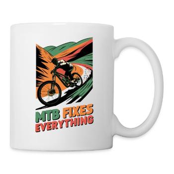 MTB Fixes Everything for Mountain Bike Fans - Mug - white - Right