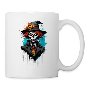 Vogelscheuche / Erntehelfer / Maisfeld / Feld - Tasse - Weiß - Rechts