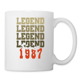 Cadeau 37e Anniversaire Vintage Né un mois de 1987 - Mug blanc - blanc - Droite