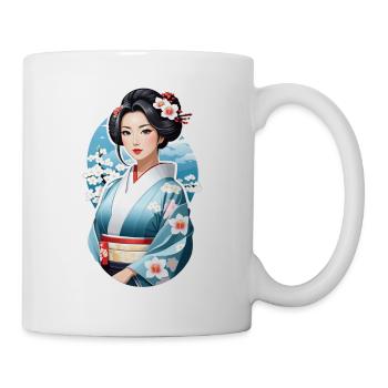 Japanese woman in kimono - Japan - manga - Mug - white - Right