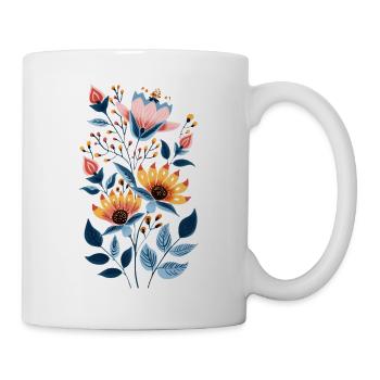 Beautiful floral pattern - Mug - white - Right