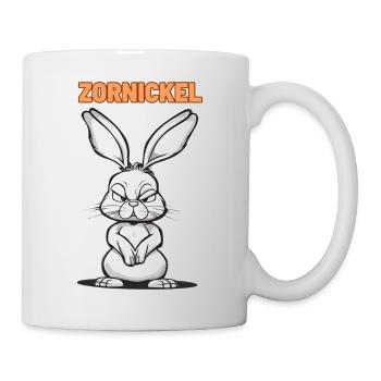 Wütendes Kaninchen - Zornickel - Tasse - Weiß - Rechts
