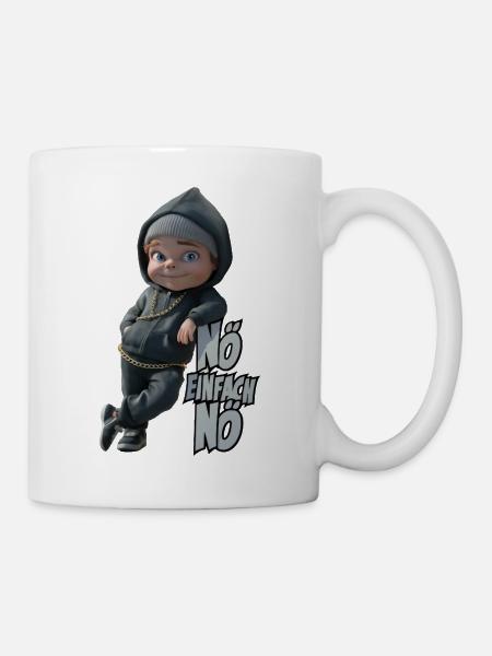 Non, juste pas de t-shirt drôle avec un dicton cool - Mug blanc - blanc