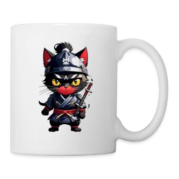Ninja Cat - Samurai Kitten - Mug - white - Right