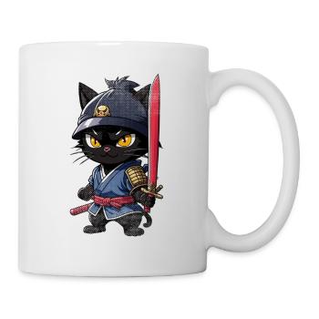 Ninja Cat - Samurai Kitten - Mug - white - Right