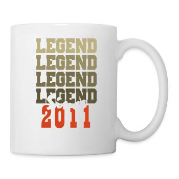 Vintage-Geschenk zum 13. Jahrestag, geboren vor einem Monat im Jahr 2011 - Tasse - Weiß - Rechts