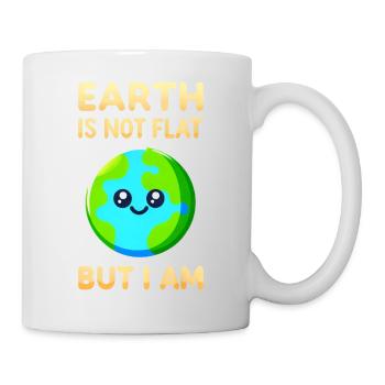 Flache Erde Satire und Flachwitze - Tasse - Weiß - Rechts