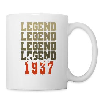 Vintage Born One Month 87th Birthday Gift from 1937 - Mug - white - Right