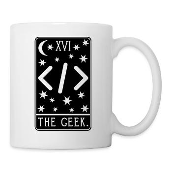 Programmierer Tarotkarte - Code für Entwickler von Programmier-Geeks - Tasse - Weiß - Rechts