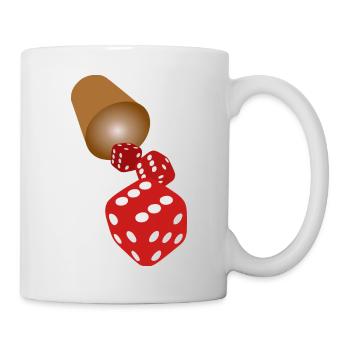 Würfel und Becher - Tasse - Weiß - Rechts
