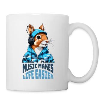 Music makes life easier - Mug - white - Right